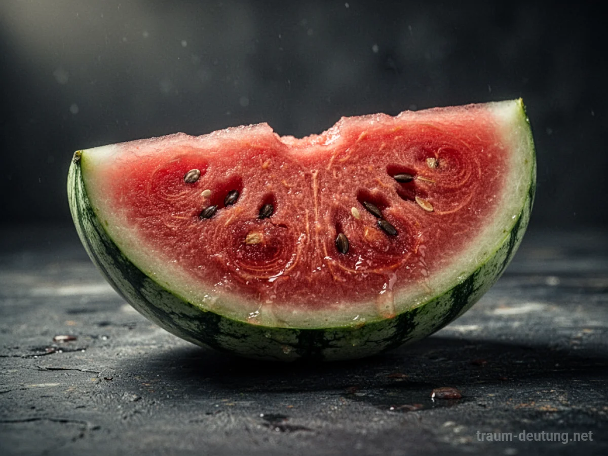 Eine Melone, die bitter schmeckt, auf dunklem Untergrund