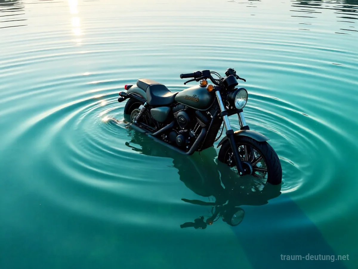 Motorrad steht teilweise im Wasser