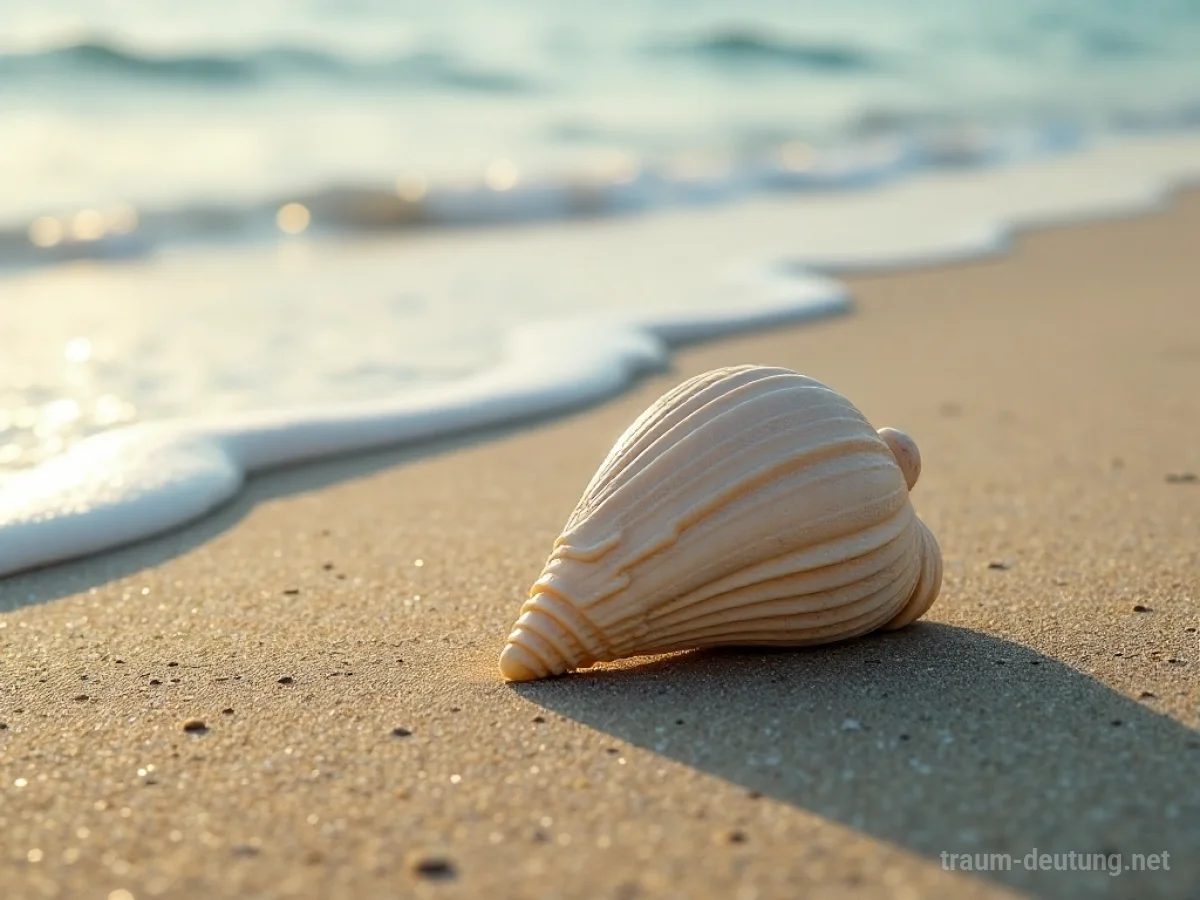 Geschlossene Muschel am Strand als Symbol für Schutz und Geborgenheit