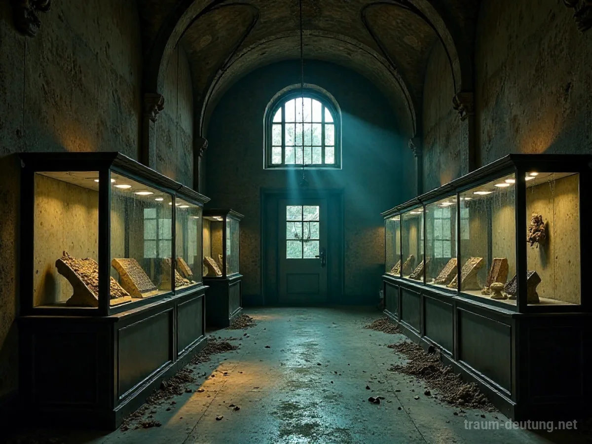 Museum voller Spinnen mit Spinnweben
