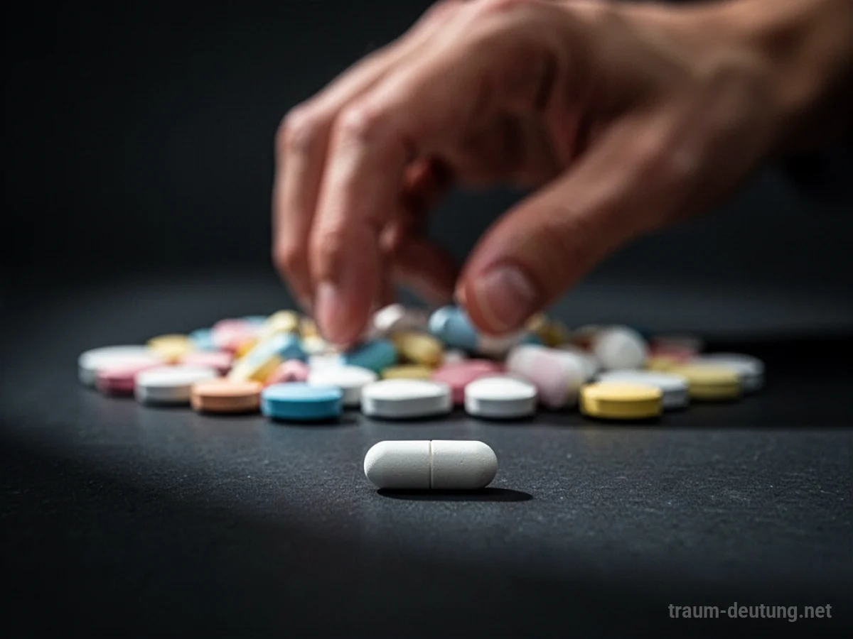 Hand greift nach Medikamenten im Traum