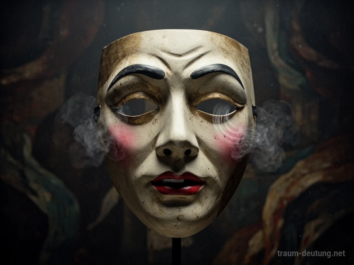 Eine Maske, die sich leicht hebt und senkt, als würde sie atmen.