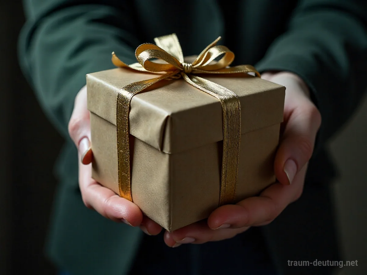 Geschenkbox, aus der Müll herausquillt, wird angeboten.