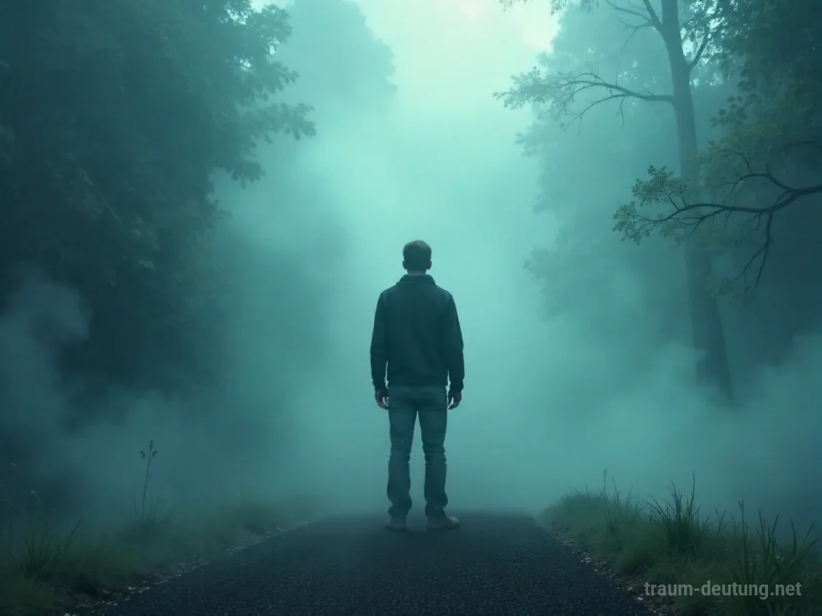 Person steht unter einem sanften Nebel, der leichte Magie andeutet.