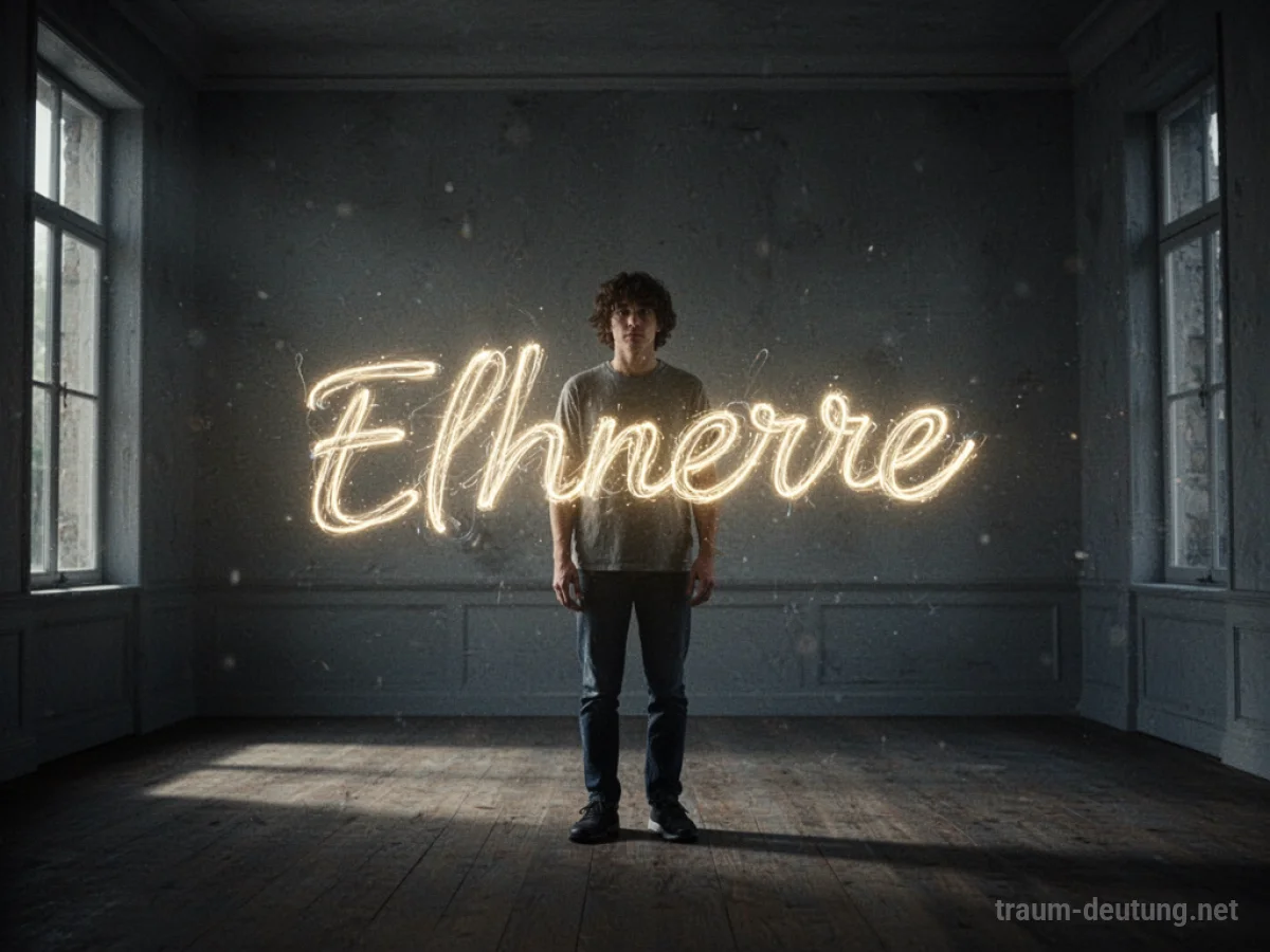 Der eigene Name, der in hellem Licht erstrahlt.