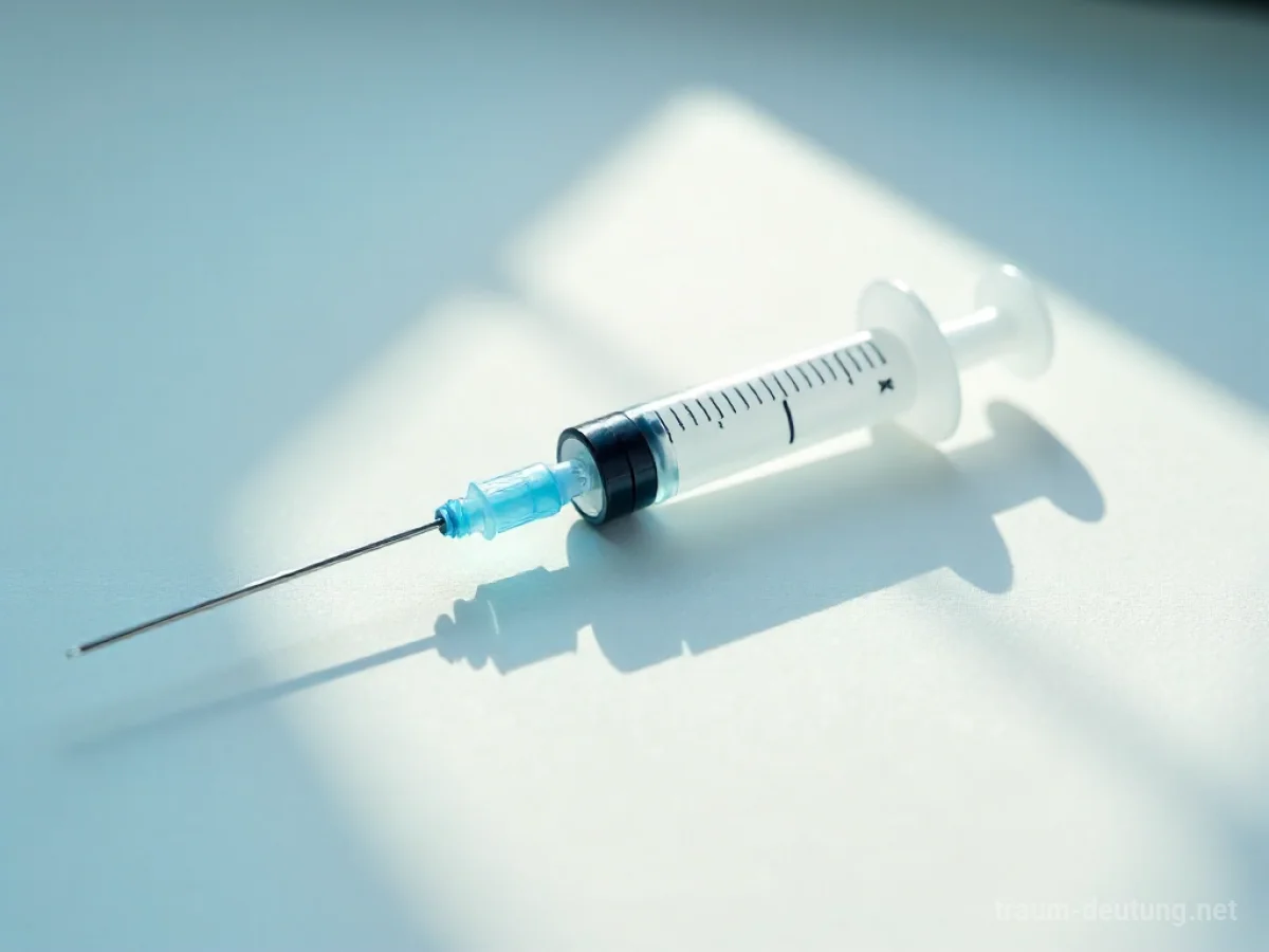 Sterile Spritze mit Nadel auf weißem Untergrund