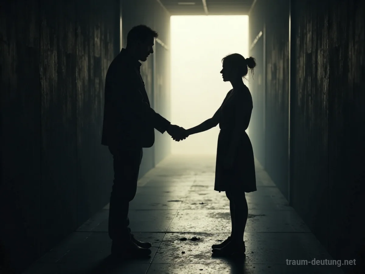 Silhouette einer Person reicht einer anderen helfend die Hand.