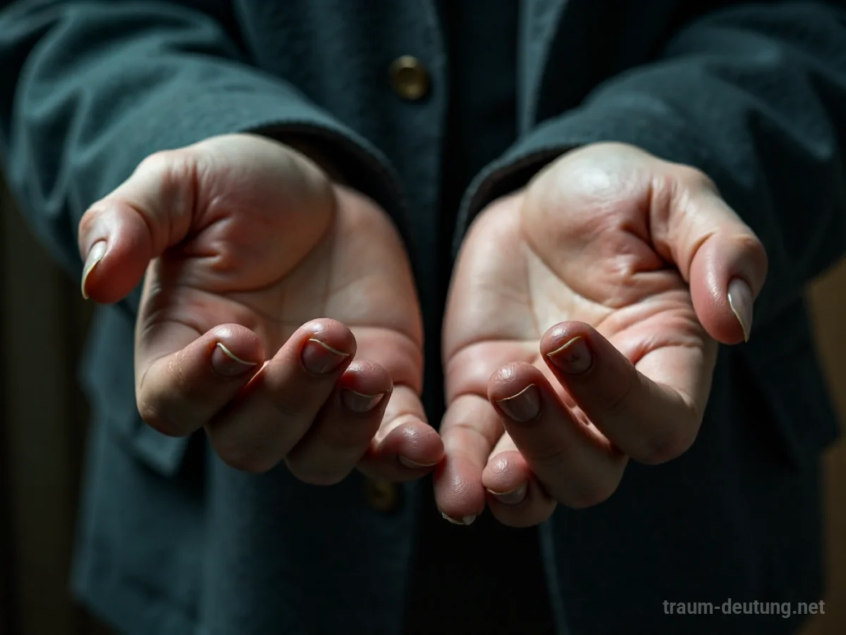 Hände mit schmutzigen Fingernägeln im Traum