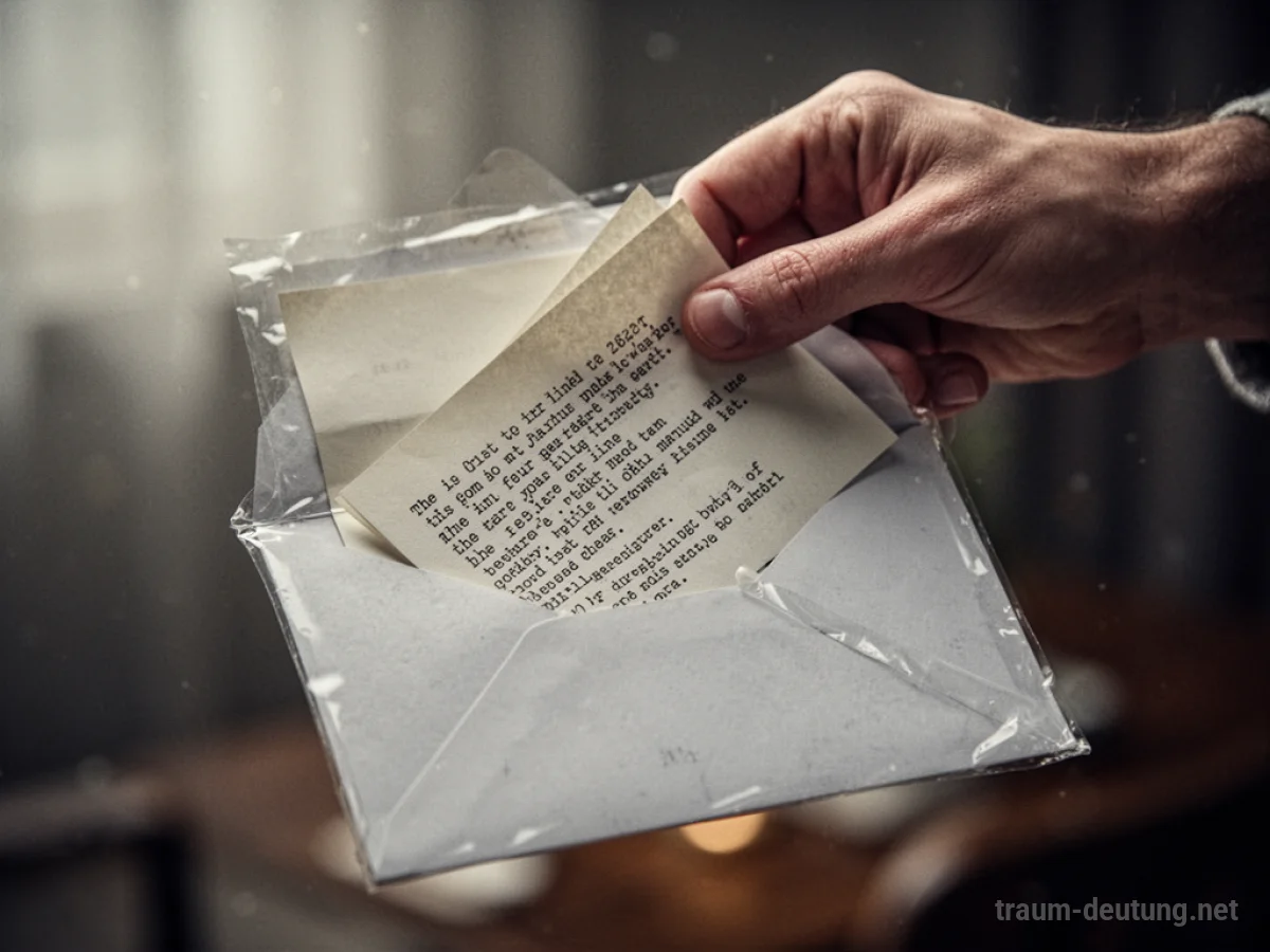 Eine Hand öffnet einen Briefumschlag, Papier wird sichtbar.