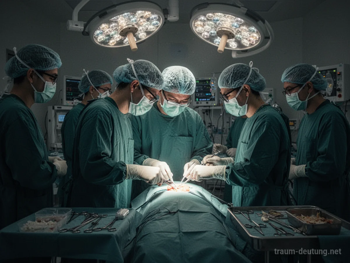 Chirurgisches Team bei einer Operation im Traum