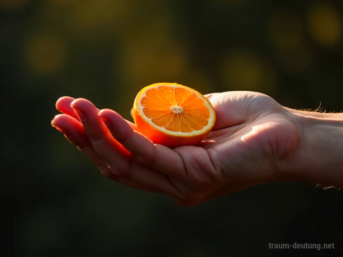 Hände reichen sich gegenseitig Obst als Geste des Teilens.