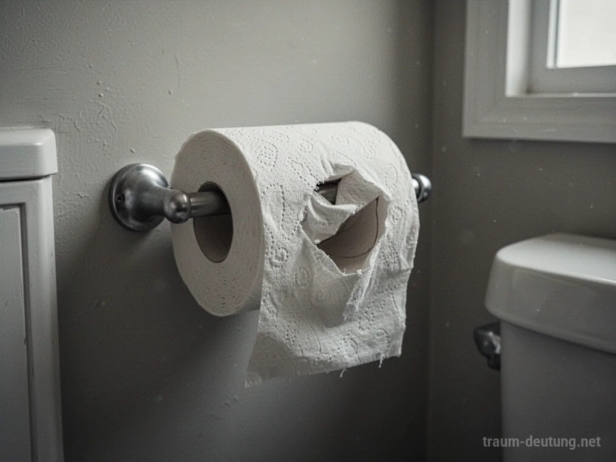 Leere Rolle Toilettenpapier im Badezimmer