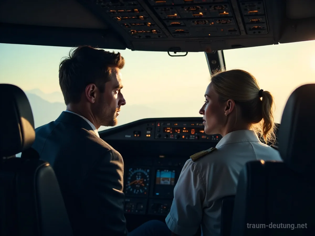 Gespräch mit einem Piloten im Cockpit