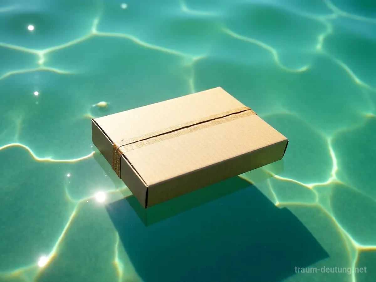 Ein Paket schwimmt auf dem Wasser