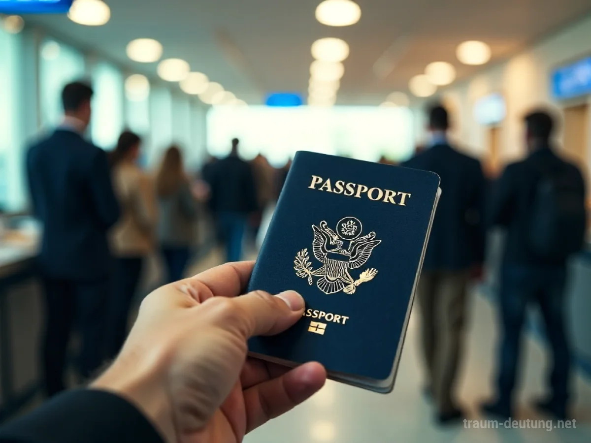Hand reicht einen Pass über einen Schalter
