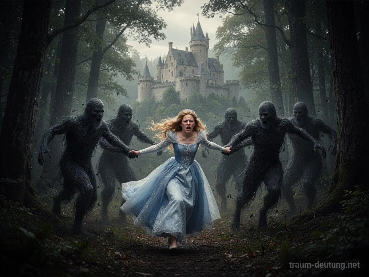 Eine Prinzessin wird von Schattenwesen in einen dunklen Wald entführt.