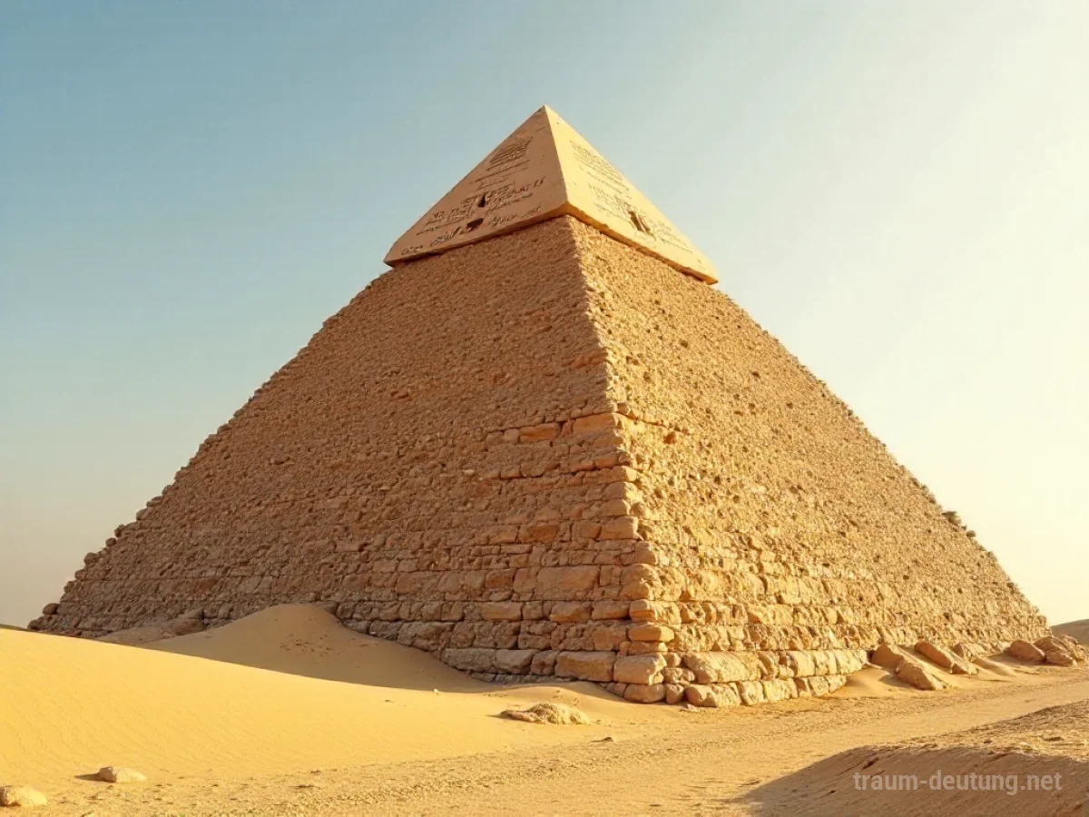 Pyramide mit Hieroglyphen im Traum