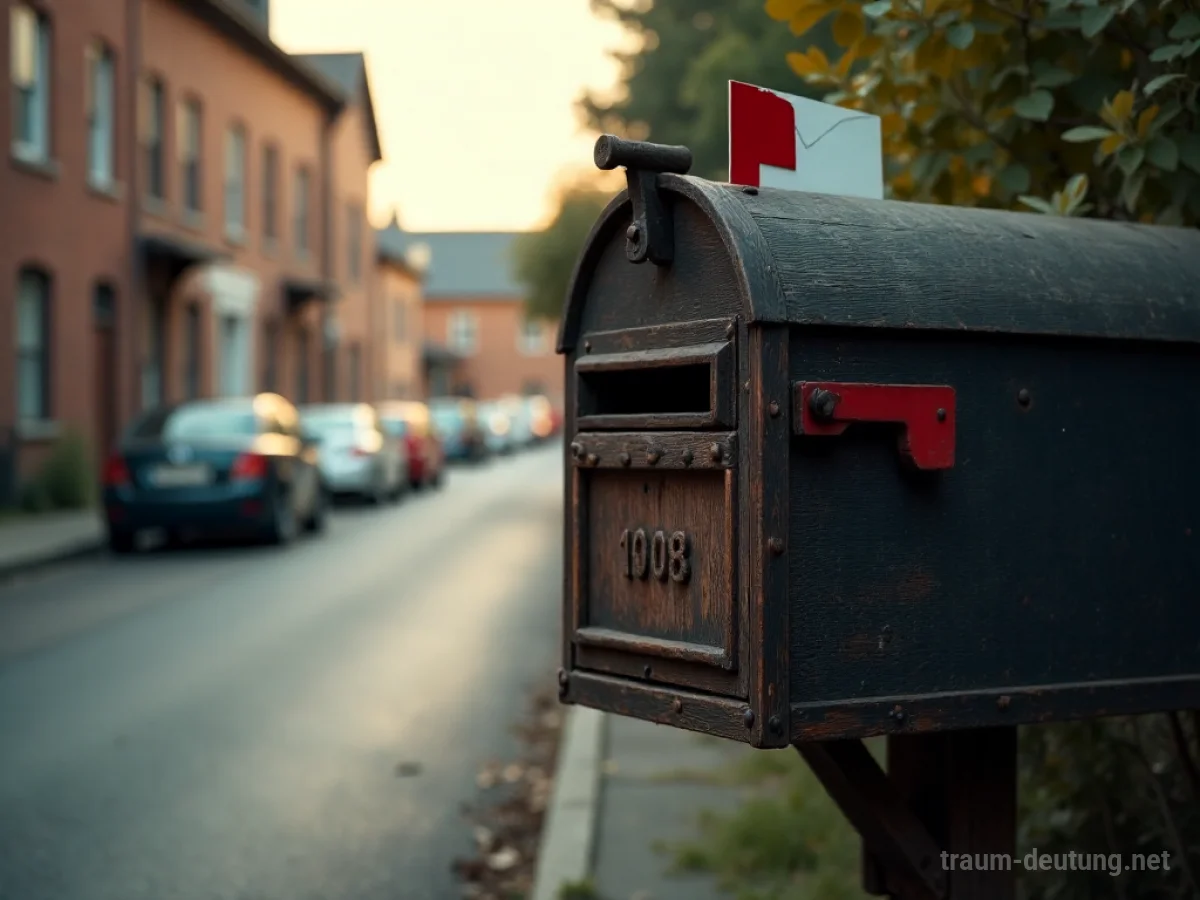 Ein offener Briefkasten mit einem herausragenden Brief darin.