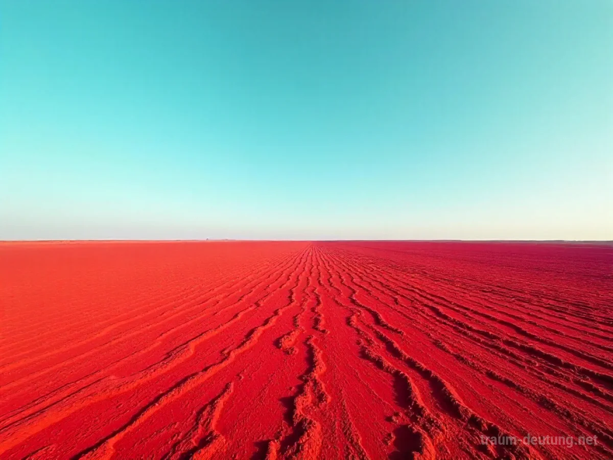 Rote Erde unter blauem Himmel