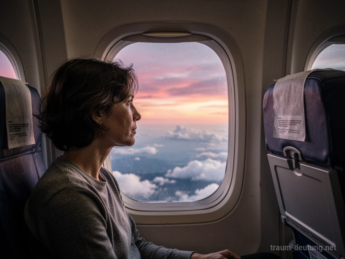 Blick aus dem Flugzeugfenster auf Wolken und Himmel