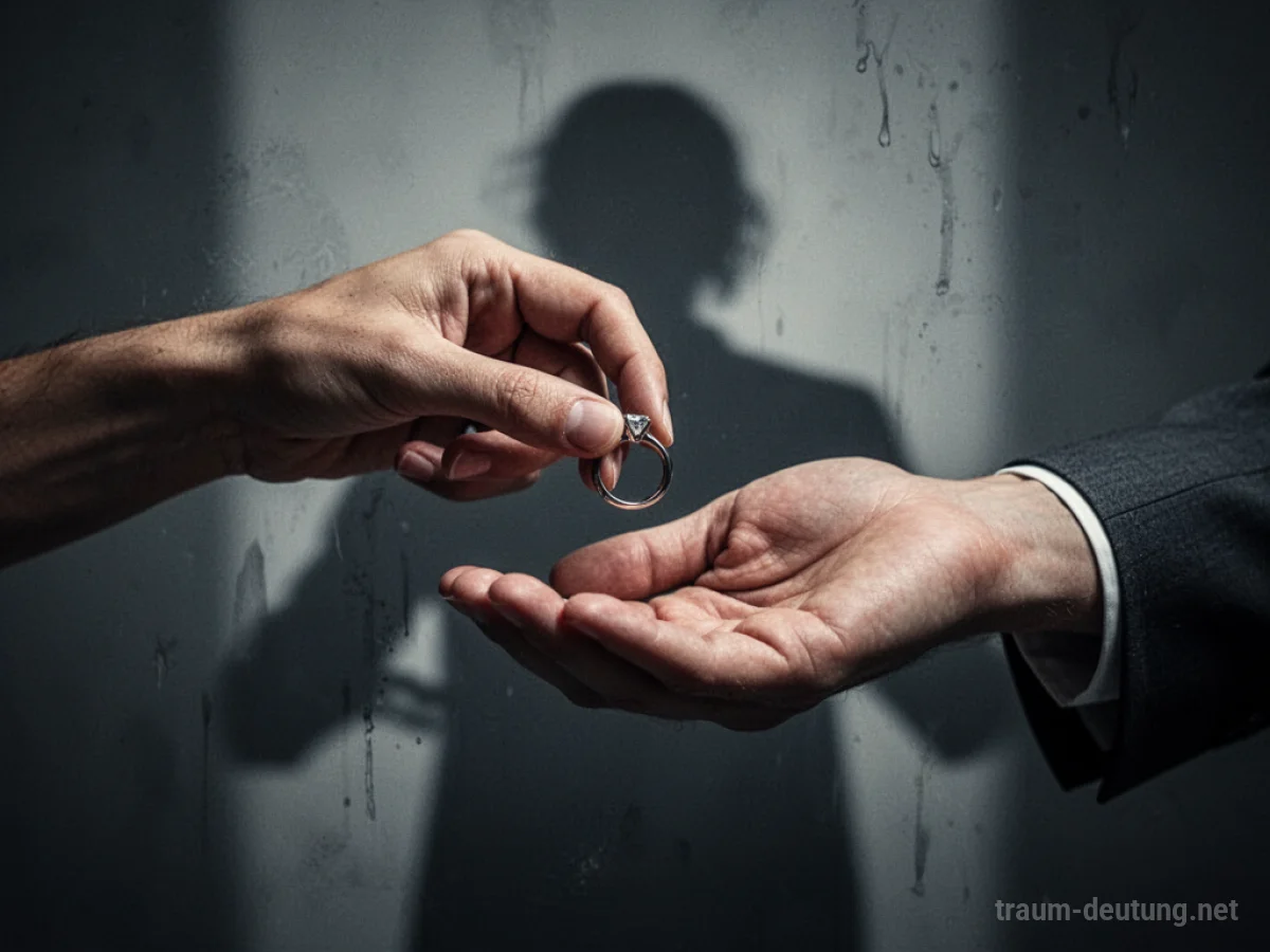 Hand versucht, Ring von anderer Hand zu nehmen