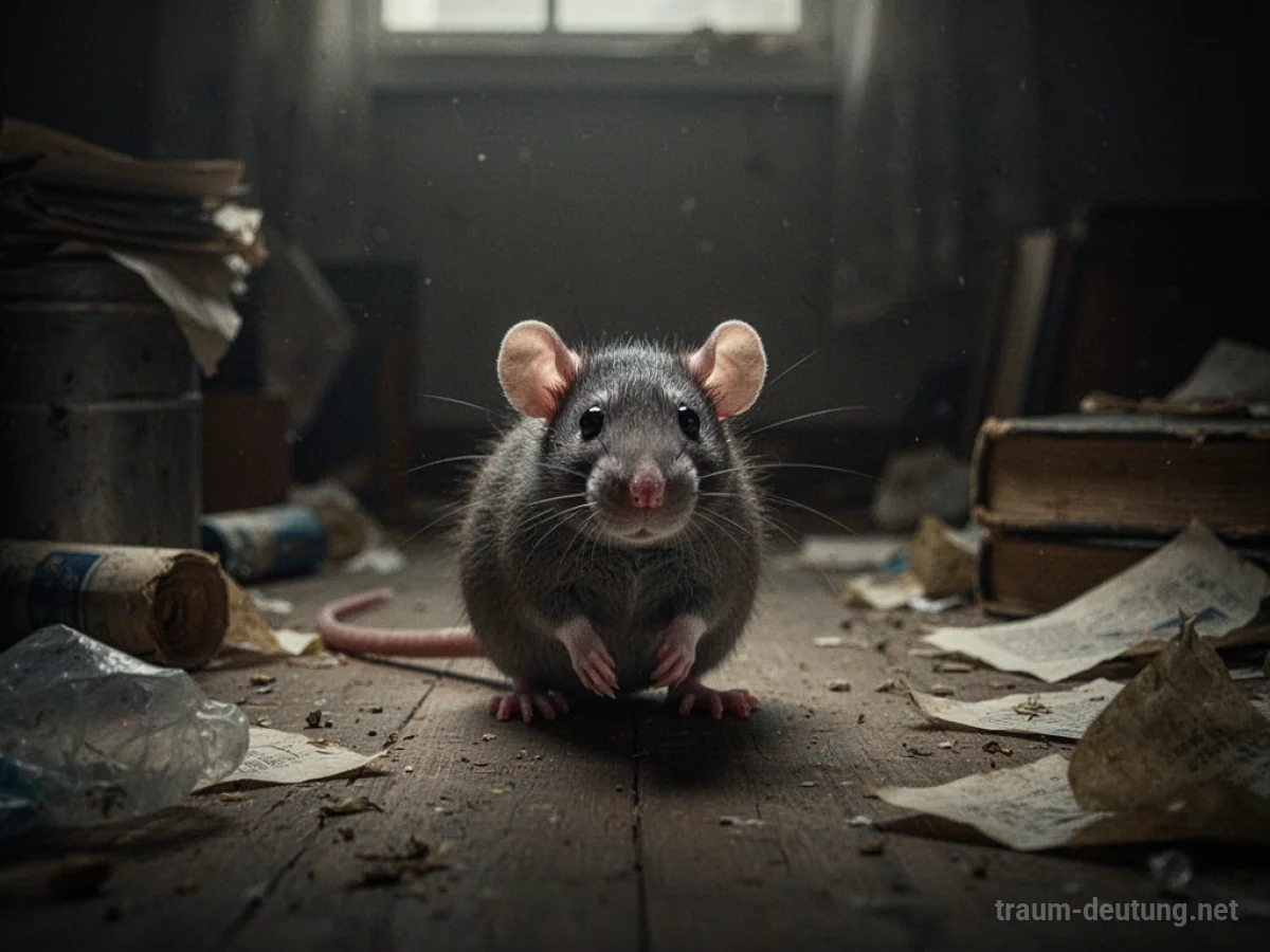 Lebende Ratte in einem dunklen Raum