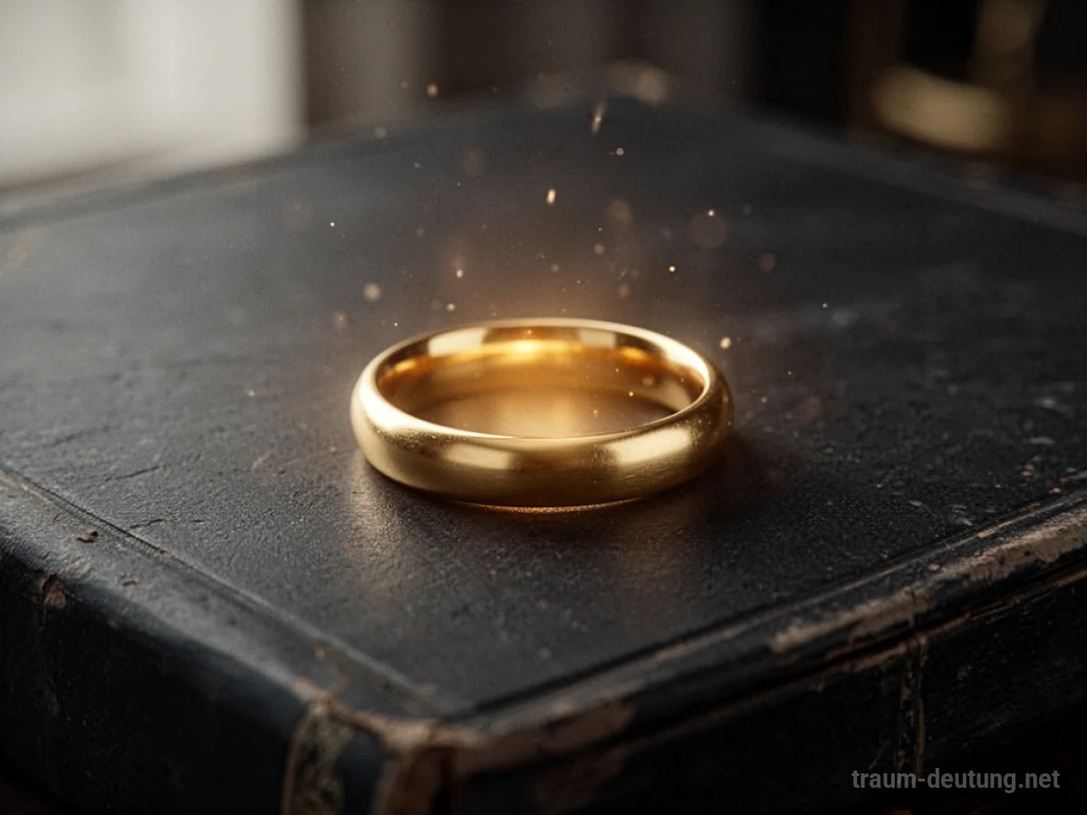 Ein goldener Ring, der sanft leuchtet.