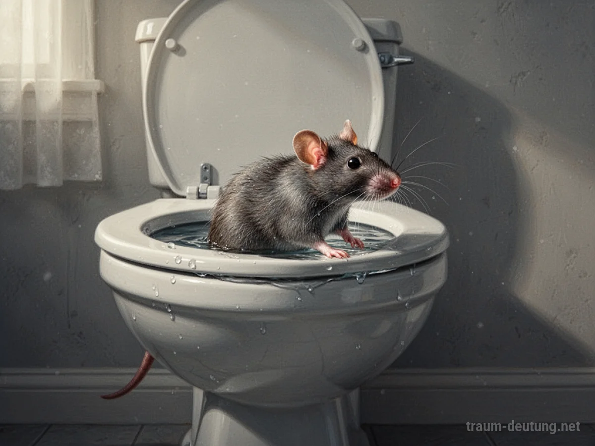 Ratte in einer Toilette