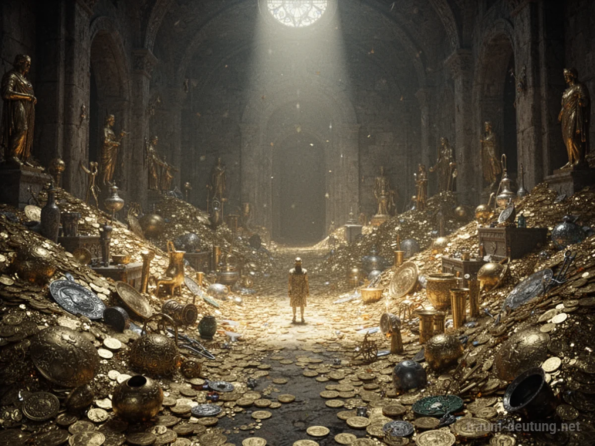 Ein großer Raum, gefüllt mit glänzendem Gold.