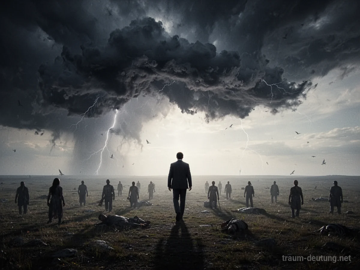 Symbolische Darstellung einer Person, die sich von Schatten abwendet und einem hellen Horizont entgegengeht.