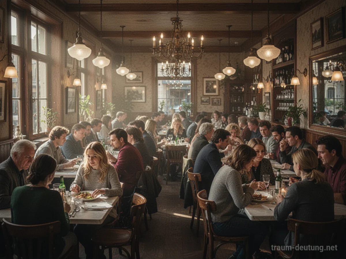 Ein belebtes Restaurant mit vielen Gästen