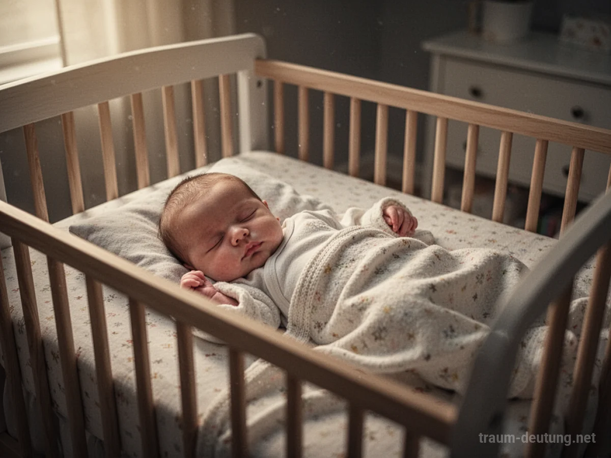 Friedlich schlafendes Baby in einem Kinderwagen