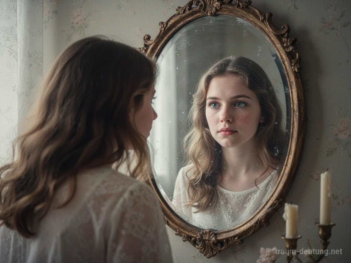 Spiegelbild zeigt die Schwester einer Person im Traum.