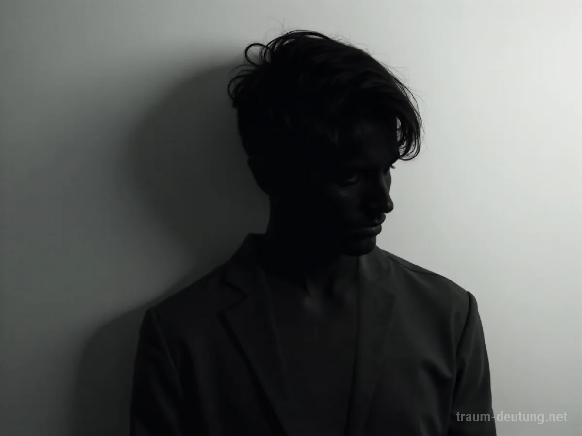 Silhouette einer Person, die langsam schwarz wird