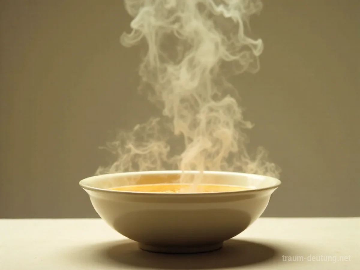 Person fällt sanft in eine Schüssel Suppe.