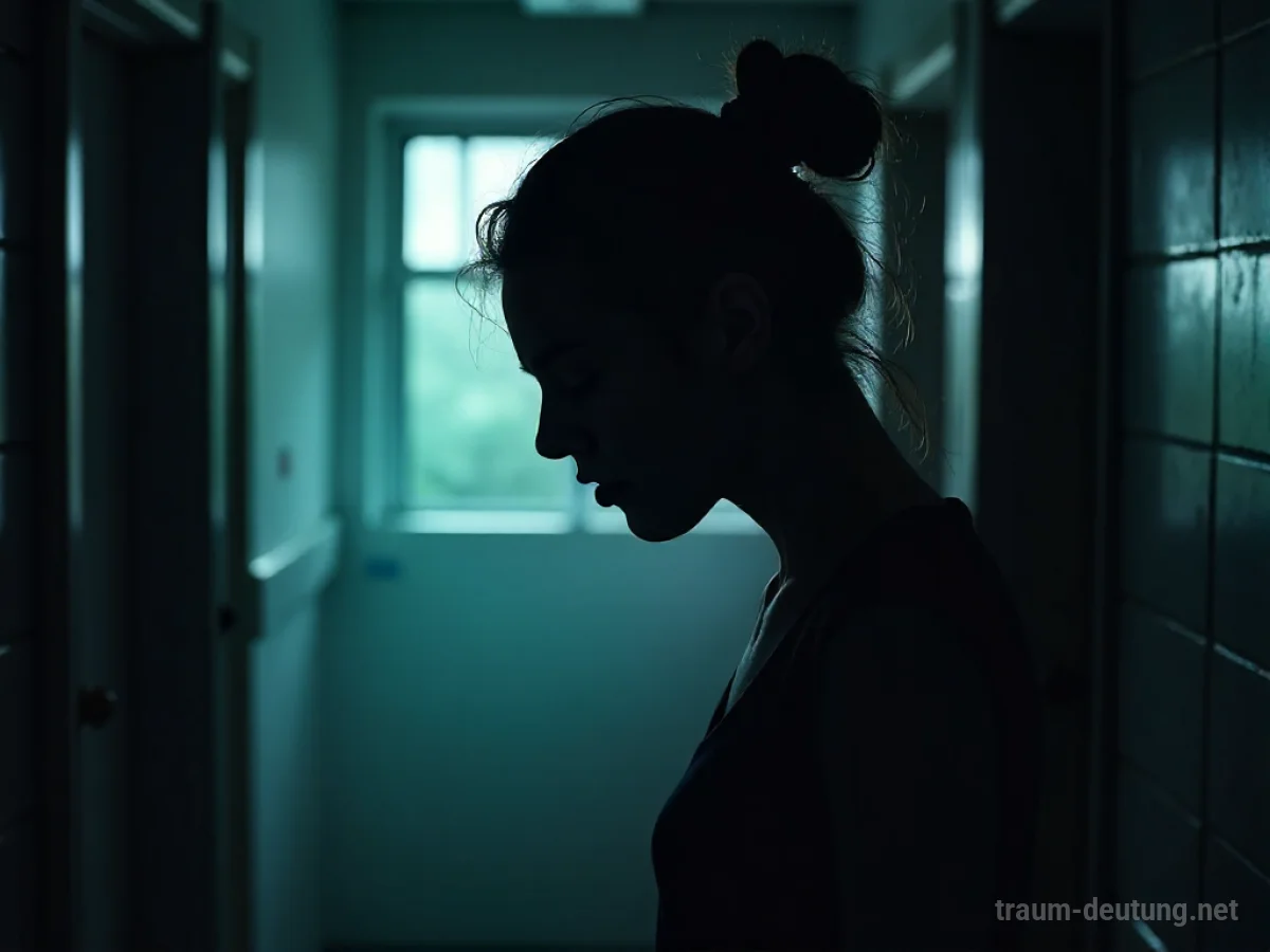 Silhouette einer Person, die im Traum stark schwitzt