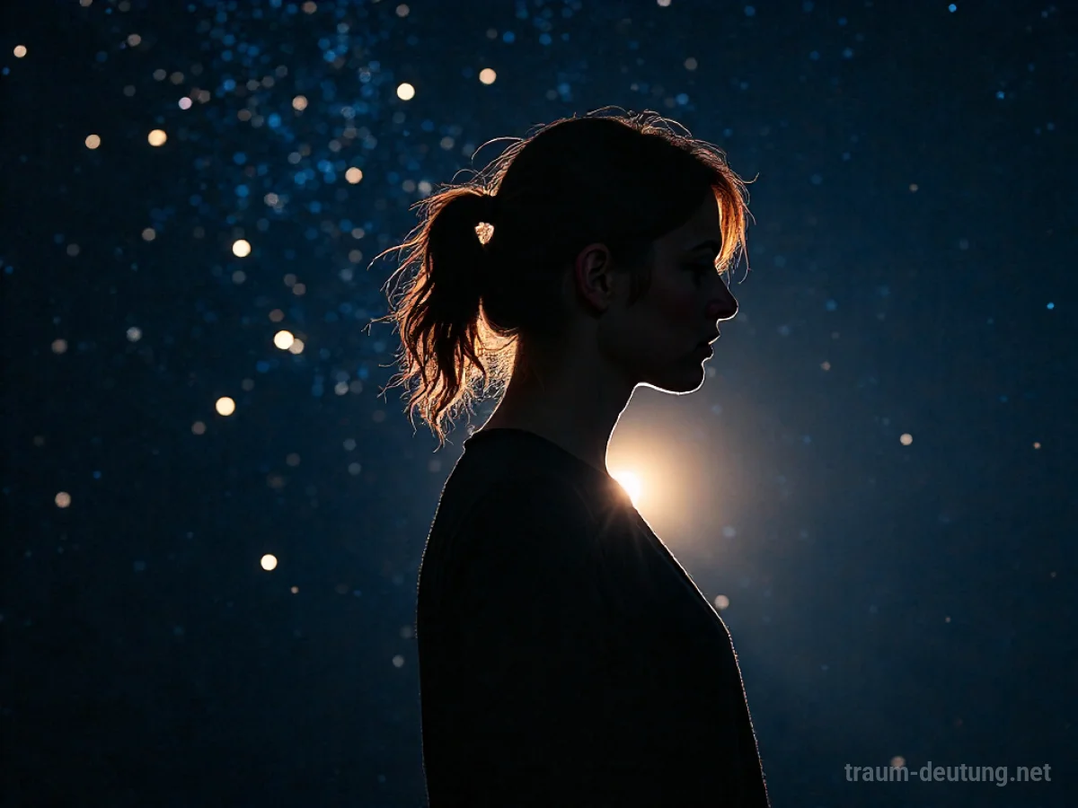 Silhouette einer Person, die sich im Traum auflöst