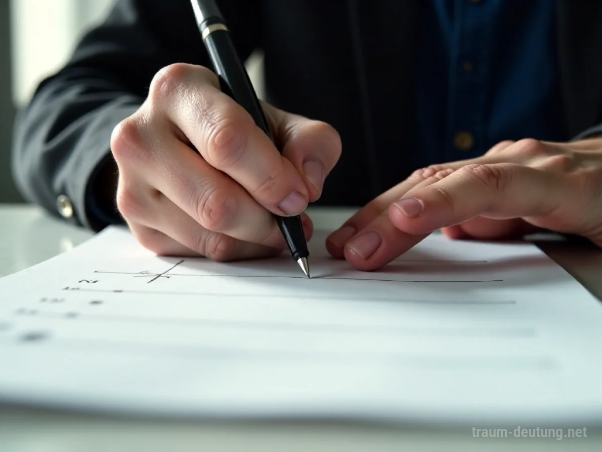 Hand versucht, auf leeres Blatt zu schreiben, aber Stift hinterlässt keine Spur.