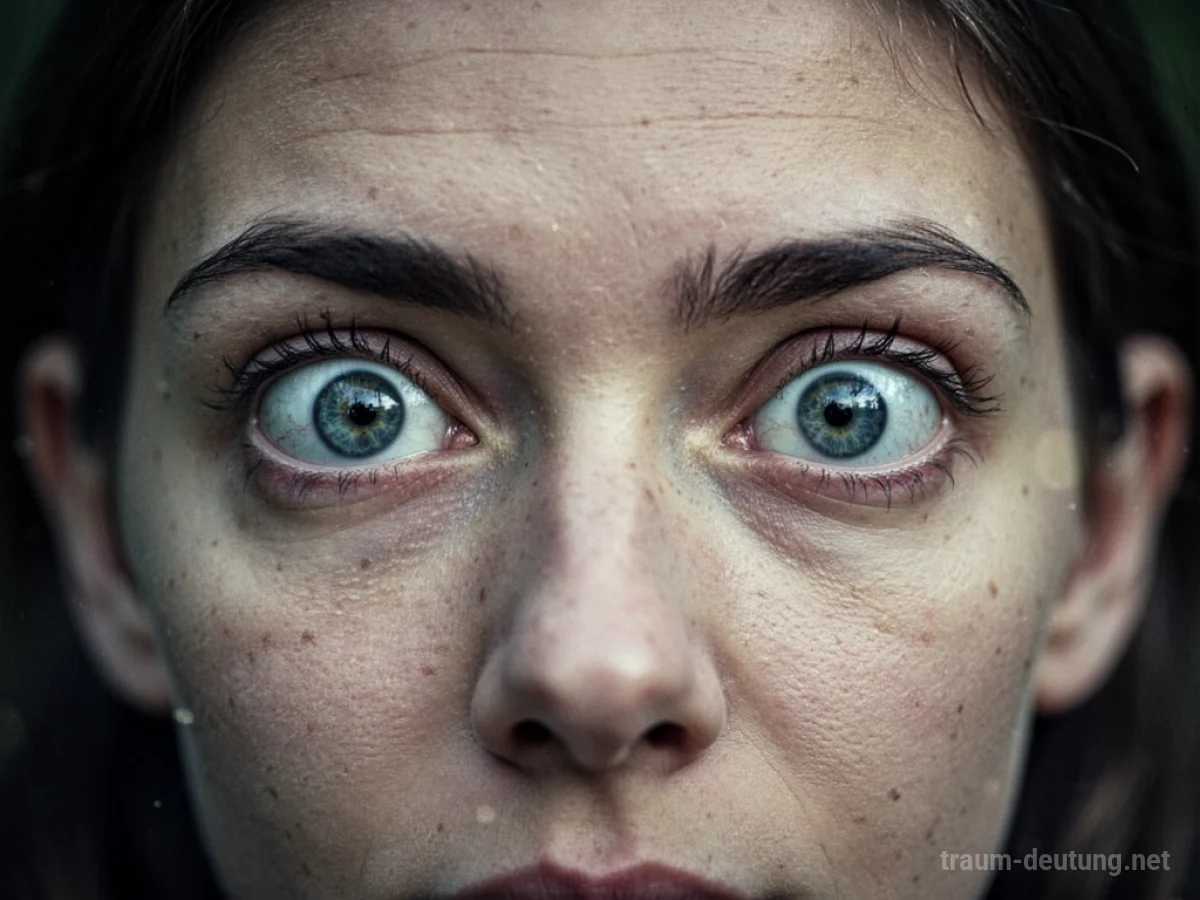 Augen, die im Traum nicht wegschauen können, fixieren einen Punkt.