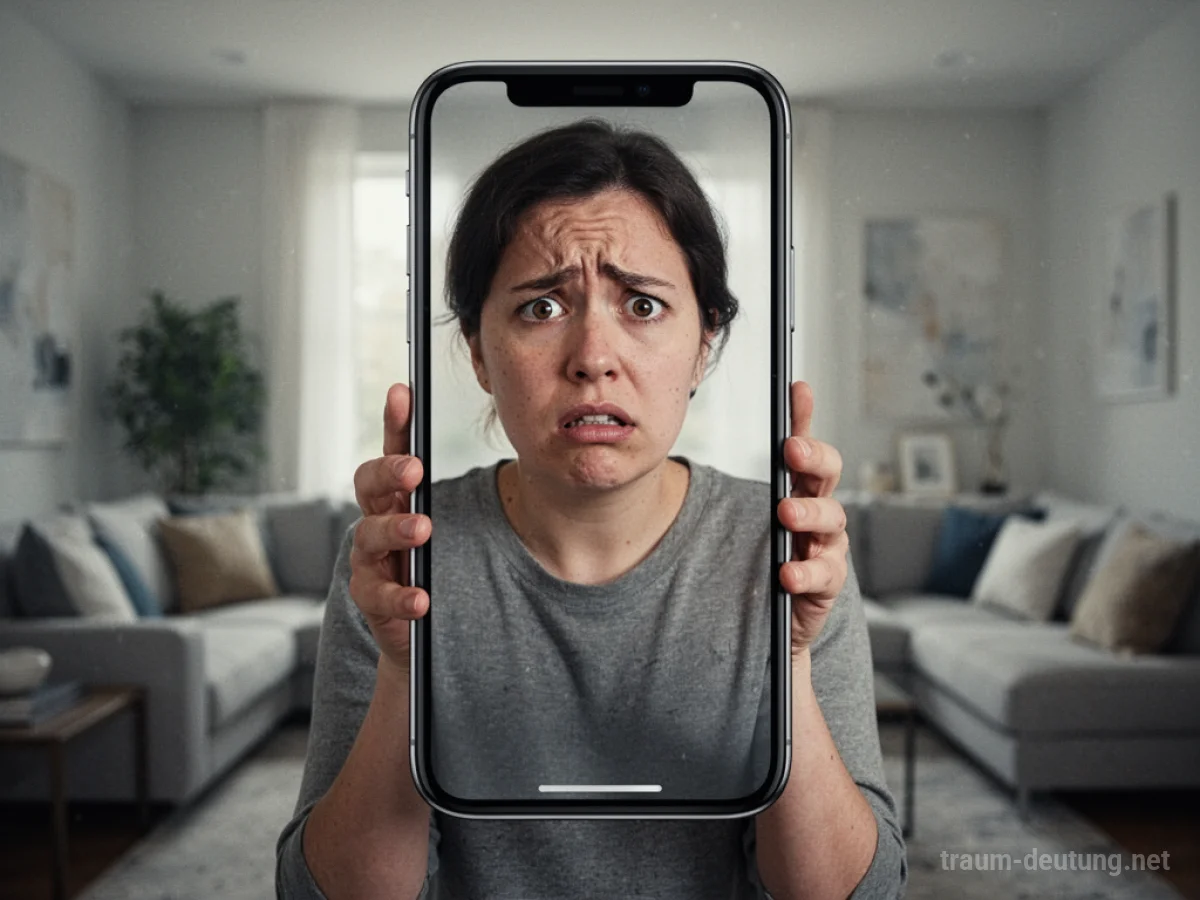 Person hält ein überdimensional großes Smartphone