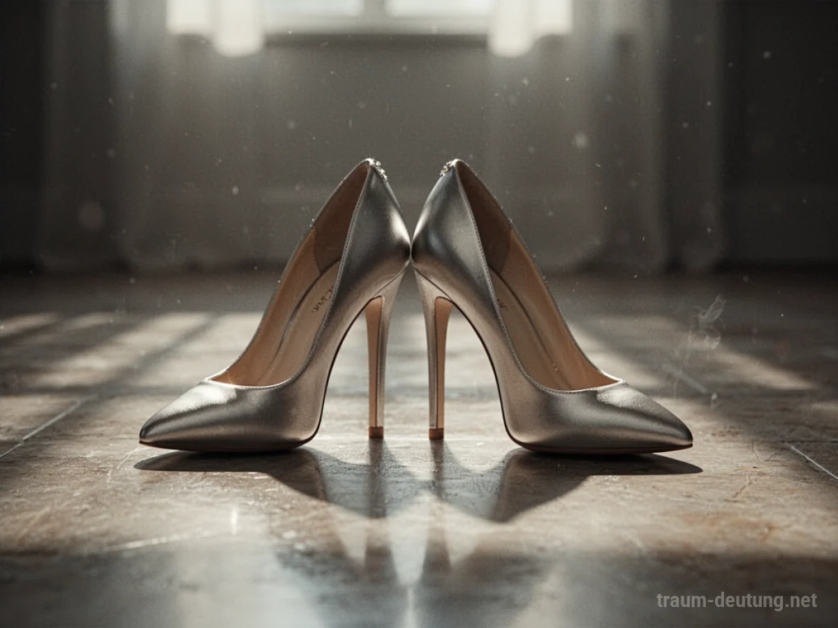 Elegante Damenschuhe mit hohen Absätzen auf einem glänzenden Boden.