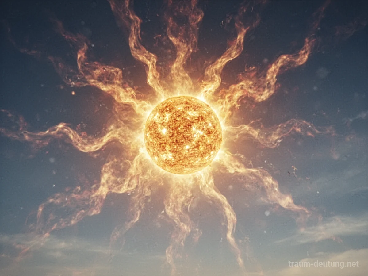 Eine gleißend helle Sonne, die intensive Strahlen aussendet