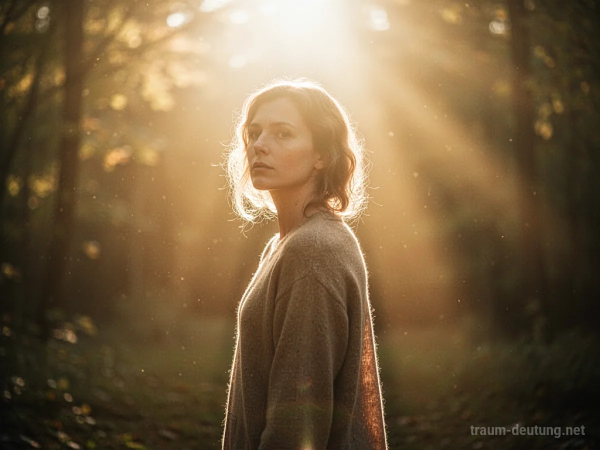 Person im heilenden Sonnenlicht