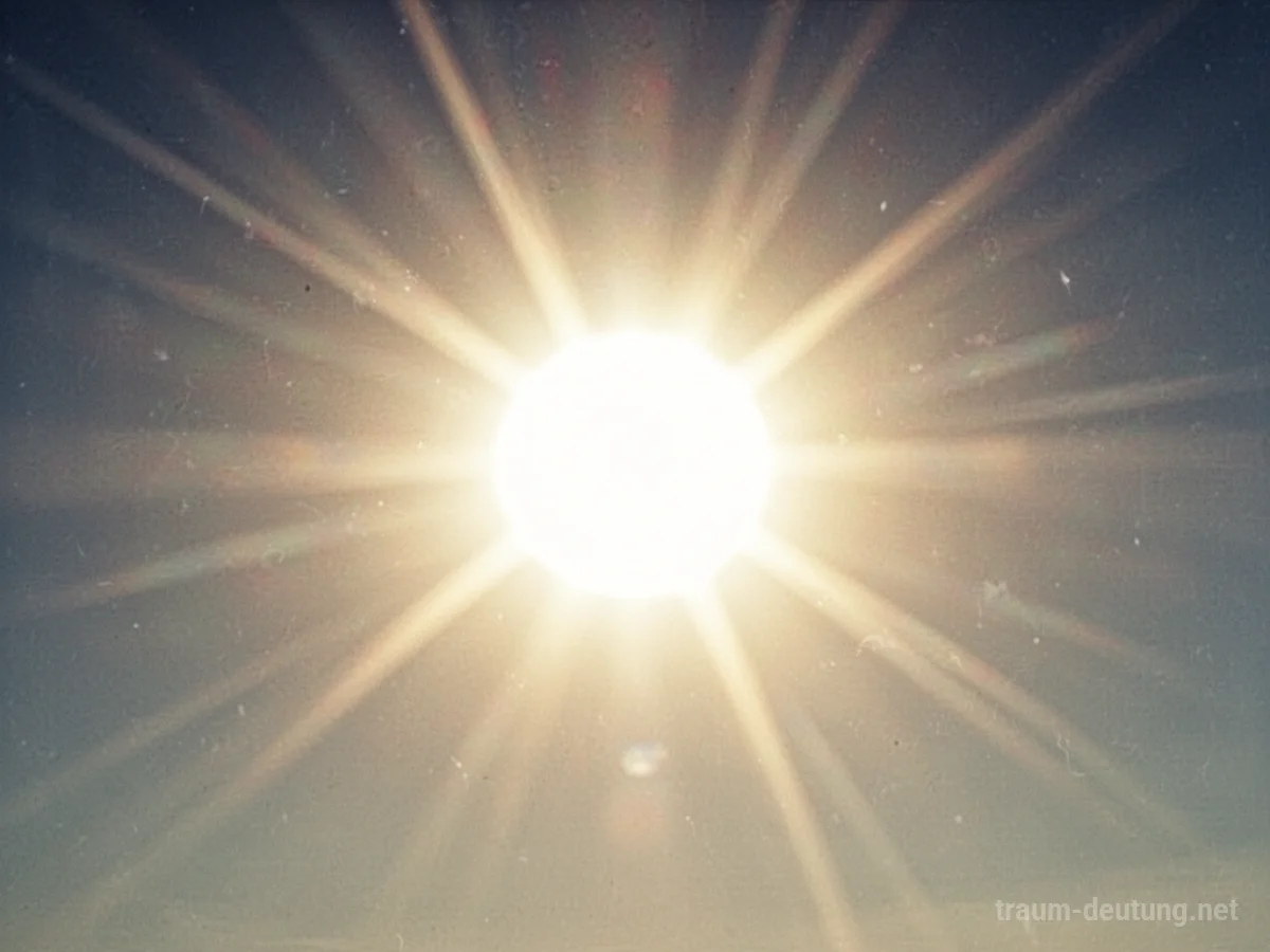 Eine extrem helle, strahlende Sonne am Himmel