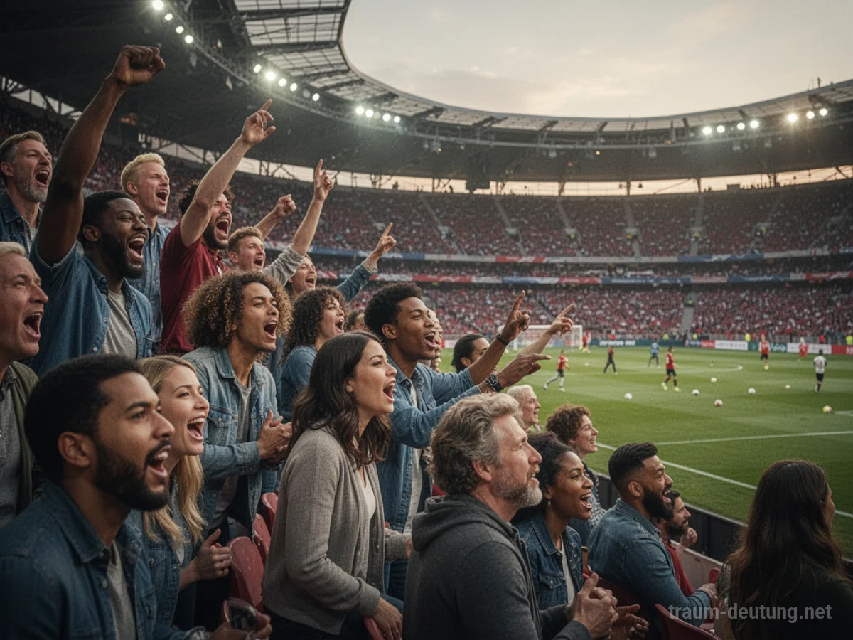 Menschen verfolgen gebannt ein Sportspiel von der Tribüne aus.