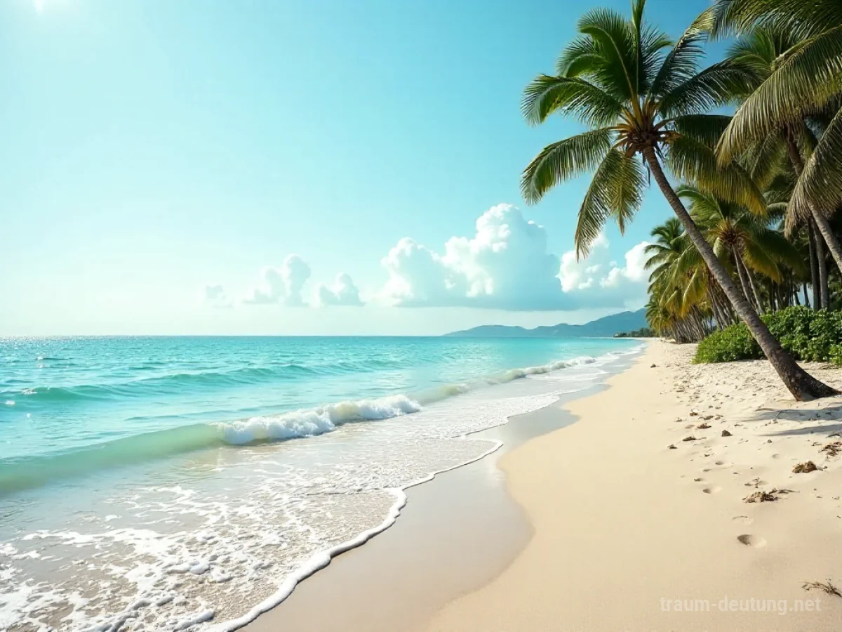 Ein Strand, dessen Sand langsam von steigendem Wasser bedeckt wird.