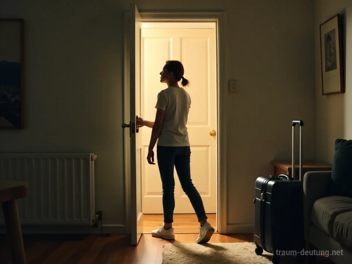 Eine Person mit einem Schlüssel vor einer Wohnungstür, symbolisch für die Suche nach einer Studentenwohnung.