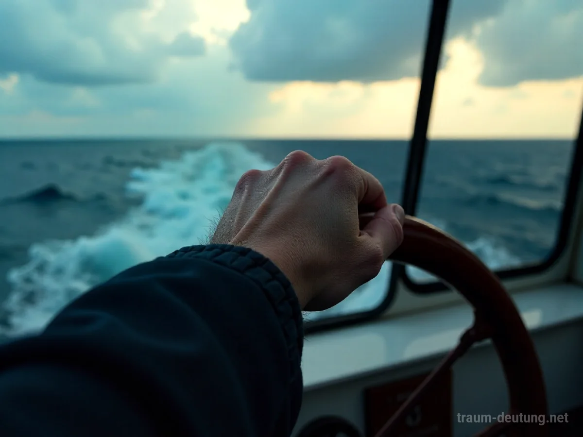 Segelboot treibt steuerlos auf stürmischer See