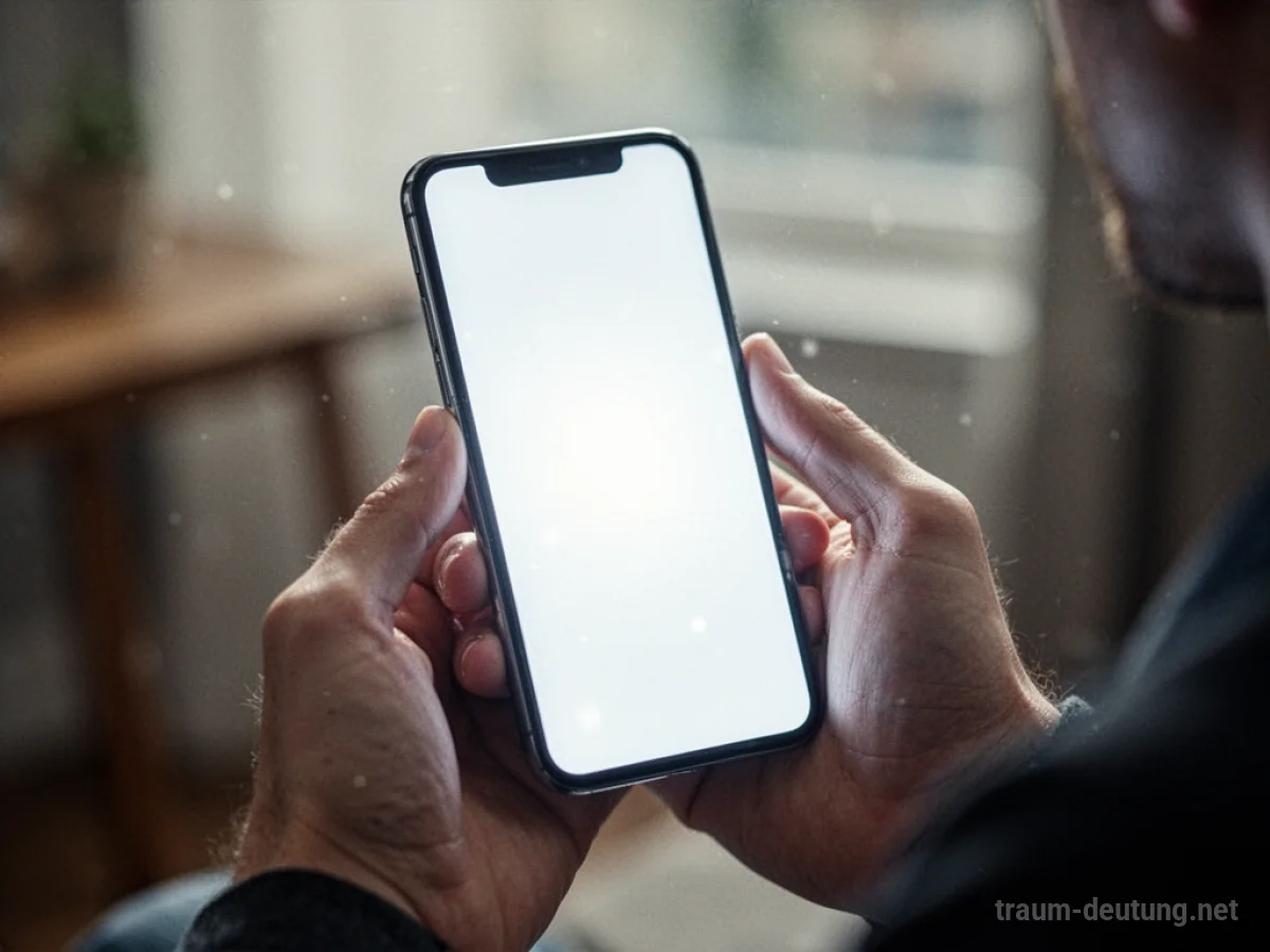 Person hält ein neues Smartphone mit leuchtendem Bildschirm in der Hand.