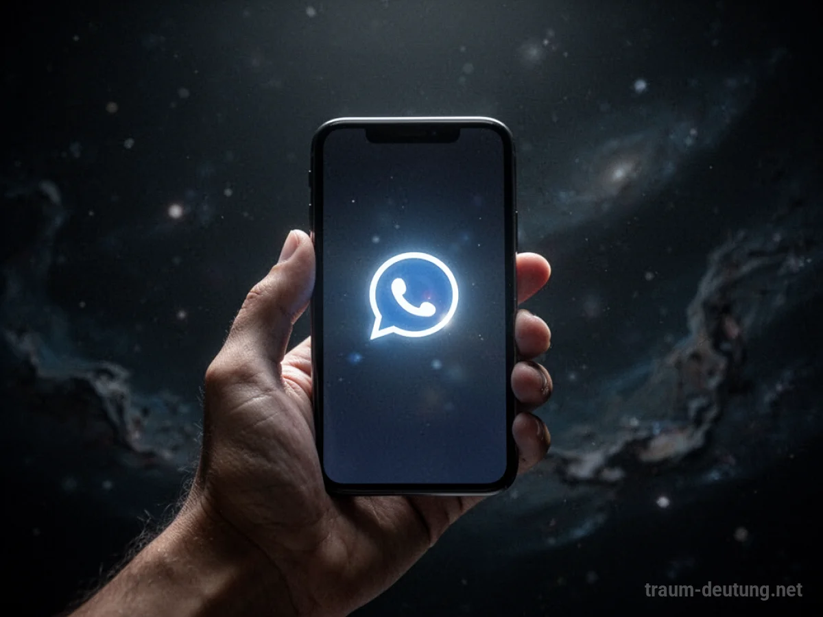 Smartphone-Bildschirm mit einer leuchtenden Benachrichtigung im Dunkeln